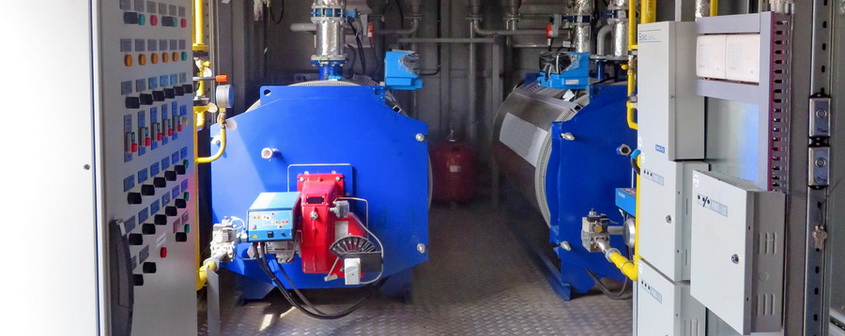 Compartment of a block-modular boiler room as part of the AGDS